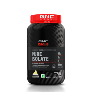 GNC AMP Pure Isolate (Low/Zero Carb) - Vanilla, 2 lb