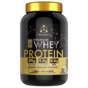 One Science Premium Whey Protein - 910gm, Neapolitian Ice Cream