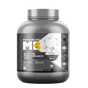 MuscleBlaze Biozyme Performance Whey - 2 kg, French Vanilla Creme