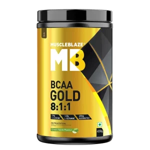 MuscleBlaze BCAA Gold 8:1:1 - 450 gm, Green Apple