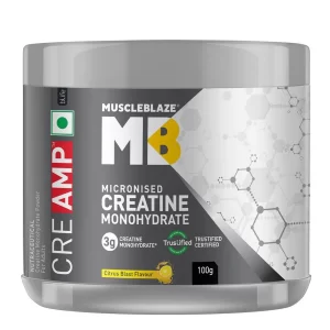 MuscleBlaze Creatine Monohydrate CreAMP - 100 gm, Citrus Blast