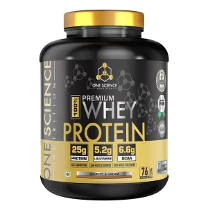 One Science Premium Whey Protein - 2.27 kg, Cookies And Cream