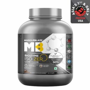 MuscleBlaze Biozyme Iso-Zero Low Carb - 2 kg, Ice Creame Chocolate