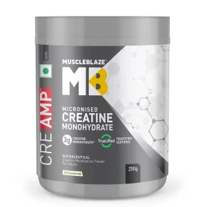 MuscleBlaze Creatine Monohydrate CreAMP - 250 gm, Unflavoured