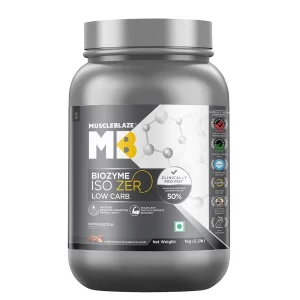 MuscleBlaze Biozyme Iso-Zero Low Carb - 1 kg, chocolate hezelnut