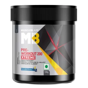 MuscleBlaze PRE Workout 200 Xtreme - 100 gm, Berry Bolt