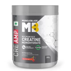 MuscleBlaze Creatine Monohydrate CreAMP - 280 gm, Juicy Berries