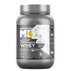 MuscleBlaze Biozyme Performance Whey - 1 kg, chocolate hezelnut
