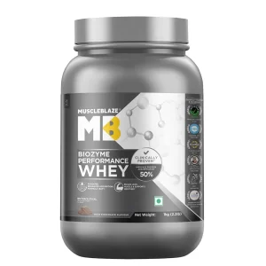 MuscleBlaze Biozyme Performance Whey - 1 kg, Rich Chocolate