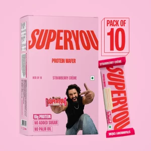 SUPERYOU Protein Wafer — Pack of 10 - Strawberry