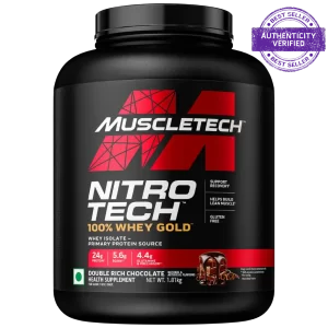 Muscletech Nitrotech 100 Percent Whey Gold - 1.81 kg, Double Rich Chocolate
