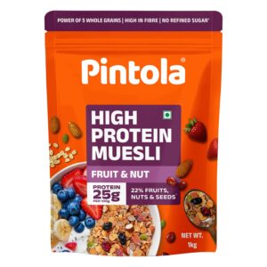 PINTOLA High Protein Muesli - 1 kg, Fruits & Nut